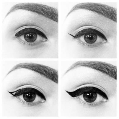 Audrey Hepburn eyes visual tutorial Maquillage Pin Up, Cat Eye Eyeliner, Tutorial Eyeliner, Eyeliner Tips, Pin Up Looks, Perfect Cat Eye, Makeup Tip, Make Up Inspiration, Perfect Eyeliner