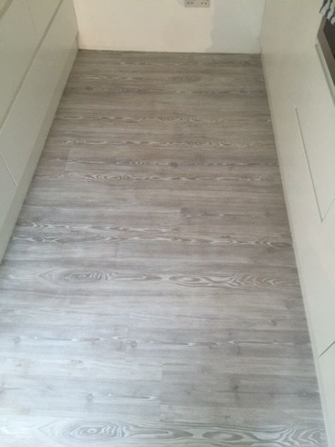 Amtico Spacia White Ash installation Amtico Spacia, White Ash, New Flat, My New Home, Kitchen Floor, Kitchen Flooring, Hardwood Floors, Tile Floor, Ash