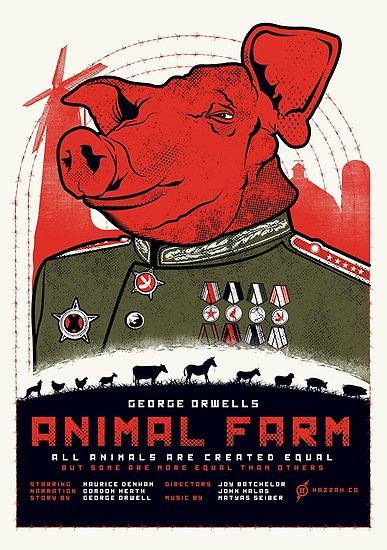 This is an original print featuring the main antagonist from the film [novel] Napoleon the pig. Napoleon’s in this poster is doing his best Stalin impression [spoiler alert] and the colors in the poster hope to give a good representation of the mood of George Orwell’s work. • Also buy this artwork on wall prints, phone cases, home decor, and more. Animal Farm Poster, Animal Farm Book, Farm Poster, Animal Farm George Orwell, Historical Background, Animal Farm, George Orwell, Propaganda Posters, Animal Posters