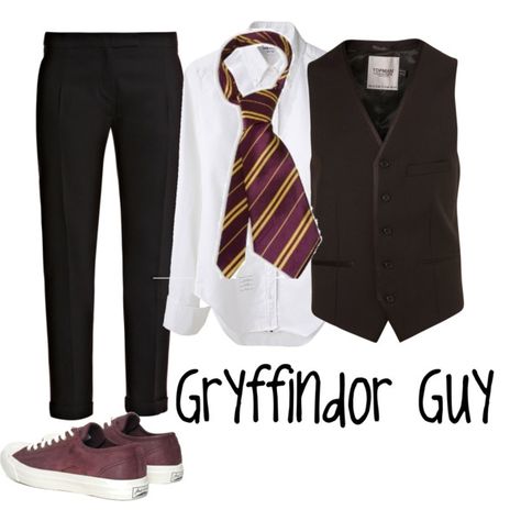 Gryffindor <== I would marry a guy on the spot if he was wearing this Gryffindor Inspired Outfits Men, Harry Potter Gryffindor Outfits, Gryffindor Inspired Outfits, Gryffindor Outfits, Gryffindor Outfit, Outfit Aesthetics, Creative Photoshoot, Harry Potter Style, Harry Potter Outfits