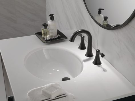 Delta Faucets Bathroom, Navigation Design, Bathroom Sink Drain, Widespread Bathroom Faucet, Delta Faucets, Bathroom Collections, Faucet Handles, Lotion Dispenser, Inspired Living