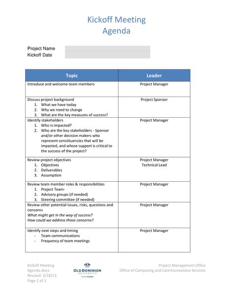 Kick Off Meeting Agenda - How to create a Kick Off Meeting Agenda? Download this Kick Off Meeting Agenda template now! Effective Meeting Agendas, 1 On 1 Meeting Template, Team Meeting Agenda, Workflow Design, Bar Manager, Event Agenda, Kickoff Meeting, Defensive Driving, Effective Meetings