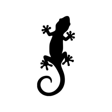 Gecko Tattoo, Lizard Tattoo, Small Lizards, Small Tats, Nature Projects, Bff Tattoos, Reptiles Pet, Die Cut Sticker, Silhouette Art