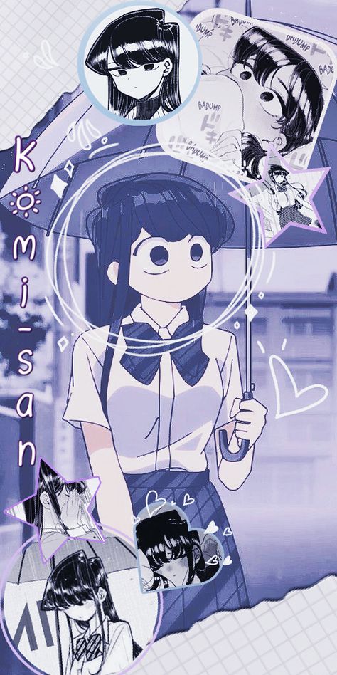 Komi Wallpaper, Really Cool Wallpapers, Black And Purple Wallpaper, Anime Drawing Sketches, Komi-san Wa Komyushou Desu, Iphone Wallpaper Kawaii, Komi Cant Communicate, Anime Backgrounds Wallpapers, Cool Wallpapers Cartoon