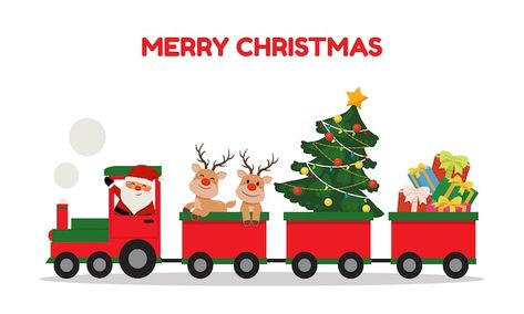 Train Cartoon, Christmas Classroom Treats, Christmas Tree Train, Train Christmas, Christmas Classroom Door, Christmas Tree Collection, Merry Christmas Background, Christmas Topper, Merry Christmas Banner