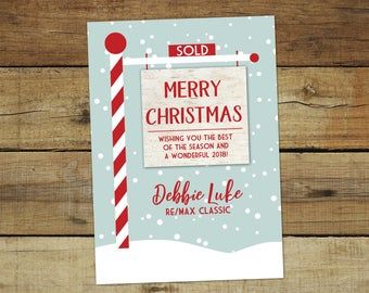 Realtor christmas cards | Etsy Real Estate Christmas Cards, Realtor Christmas Cards, Real Estate Christmas, Holiday Card Diy, Merry Christmas Images, Merry Christmas Wishes, Sold Sign, Wedding Invitations Diy, Christmas Images