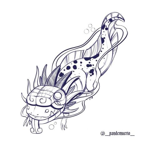 Axolotl Tattoo Ideas, Axolotl Tattoo Design, Aztec Axolotl, Kukulkan Tattoo, Alebrije Tattoo, Axolotl Tattoo, Quetzalcoatl Tattoo, Aztec Tattoos Sleeve, Mexico Tattoo