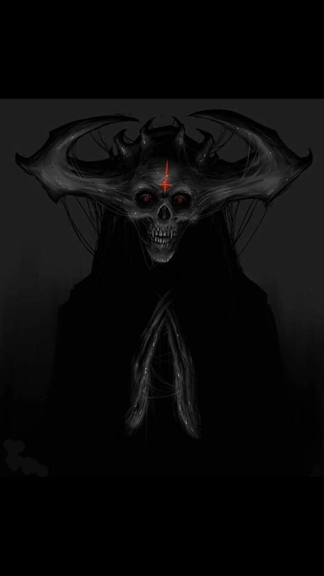 Demon Pictures, Skull With Horns, Dark Artwork, Occult Art, Dark Pictures, Dark Art Drawings, Demon Art, Dark Tattoo, Scary Art