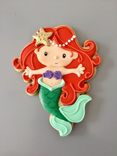 Mermaid Icing Cookies, Mermaid Cookie, Little Mermaid Cookies, Mermaid Cookies Royal Icing, Mermaid Cookies Decorated, Mermaid Sugar Cookies, Ariel Cookies, Little Mermaid Cookies Decorated, Mermaid Theme Cookies Decorated