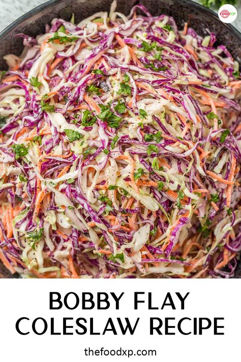 Bobby Flay Coleslaw Recipe, Sandwich Slaw Recipes, Coleslaw For Fish And Chips, Irish Coleslaw, Bagged Coleslaw Recipes, Caribbean Coleslaw Recipe, Spicy Coleslaw Recipe, Bobby Flay Brunch, Best Coleslaw Recipe