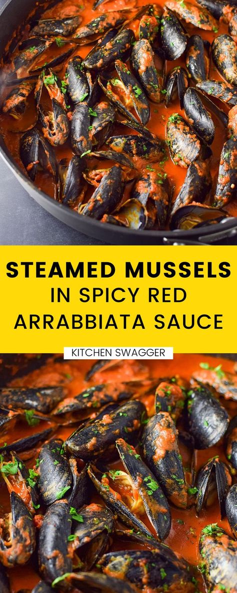 Mussels In Red Sauce, Mussels Recipe Tomato, Tomato Marinara Sauce, Mussels Pasta, Arrabiata Sauce, Arrabbiata Sauce, Red Sauce Recipe, Marinara Recipe, Steamed Mussels