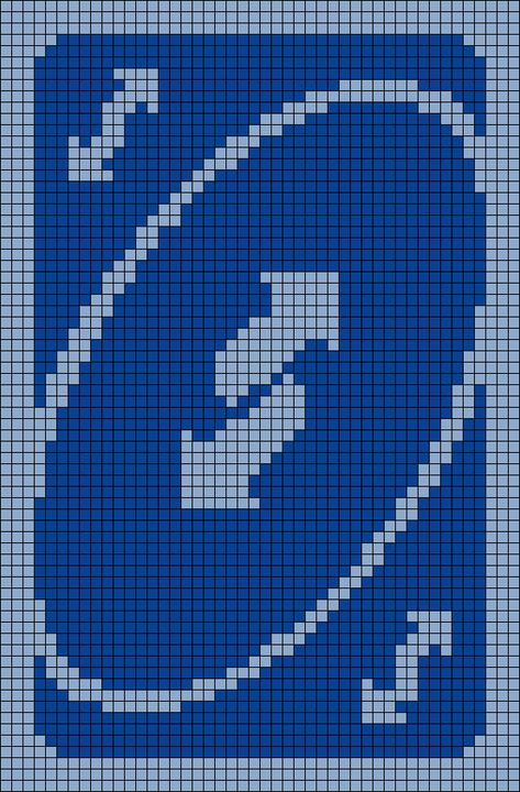 Alpha pattern #27848 | BraceletBook Uno Alpha Pattern, Pixel Art Uno Reverse Card, Uno Reverse Perler Beads, Crochet Uno Card, Uno Reverse Pixel Art, Uno Card Pixel Art, Uno Reverse Card Perler Beads, Aesthetic Crochet Grid Pattern, Uno Reverse Card Pixel Art