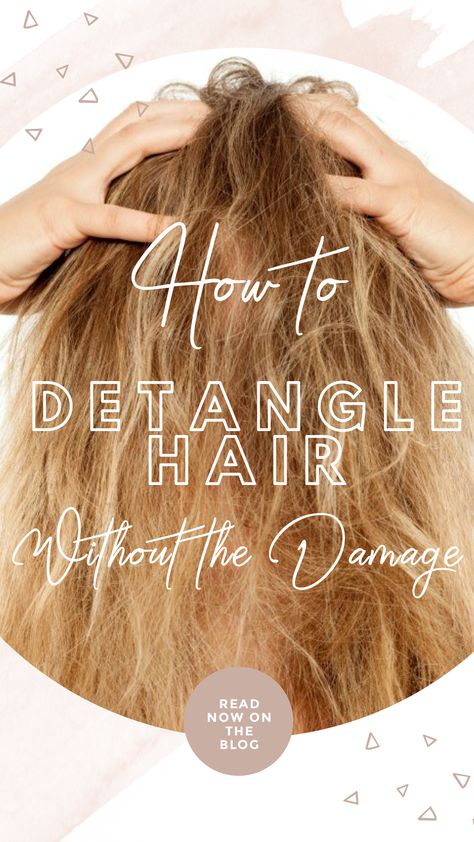 Wondering how to handle tough tangles, or prevent them from happening? We’ve share the best ways to detangle hair, and what you can do to stop knots from forming. Read tips on how to wrangle your tangles, from preventative steps and simple conditioning remedies to our favorite detangling brush. #hairtips #haircare #detanglehair Brushing Tangled Hair, Knotted Hair Remedy, Best Way To Detangle Matted Hair, How To Keep Hair From Tangling, How To Get Knots Out Of Hair, Tangled Hair Remedy, How To Detangle Matted Hair, Matted Hair Remedies, How To Detangle Hair