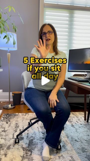 Dr Andrea Furlan MD PhD on Instagram: "Sitting all day is bad for our health
Here are 5 exercises that you can do at home or in the office.
No equipment is necessary.
Do them every hour. Put an alarm so you don’t forget, until you create the habit.
Exercise is medicine
Motion is lotion

#MotionIsLotion #ExerciseIsMedicine #exerciseForLife" Exercises To Do While Sitting At A Desk, Exercises For Sitting All Day, You Can Do, Medicine, Motion, Lotion, Health