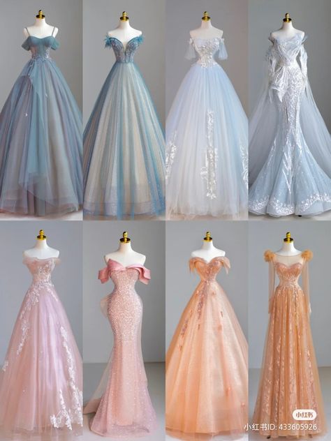 Disney Inspired Dresses Formal, Asian Prom Dress, Stunning Dresses Gowns, Chinese Prom Dress, Manhwa Dresses, Chinese Fancy Dress, Book Dress, Blue Ball Gowns, Pretty Quinceanera Dresses