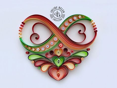 JJBLN | Custom Infinity Heart Quilling Paper Art designed by J J B L N. Connect with them on Dribbble; the global community for designers and creative professionals. Quilling Inspiration, Quilling Letters, Neli Quilling, Arte Quilling, Paper Quilling For Beginners, Paper Quilling Flowers, Paper Art Design, Tree Inspiration, Origami And Quilling