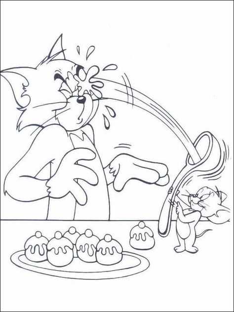 Tom Og Jerry, Tom A Jerry, Tom Und Jerry, Tom Et Jerry, Funny Tom, Tom Y Jerry, Love Coloring Pages, Quote Coloring Pages, Coloring Pages For Boys