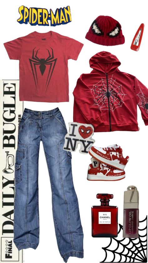 Spiderman Outfit, Silly Clothes, Alt Outfits, 2000s Fashion Outfits, Punk Outfits, Swaggy Outfits, Really Cute Outfits, Casual Style Outfits, Dream Clothes