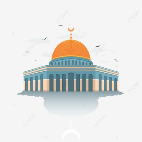 Masjid Al Aqsa Drawing, Isra Miraj Design Poster, Isra Wal Miraj, Aqsa Masjid, Al Isra Wal Miraj, Al Isra, Islamic Illustration, Masjid Al Aqsa, Isra Miraj