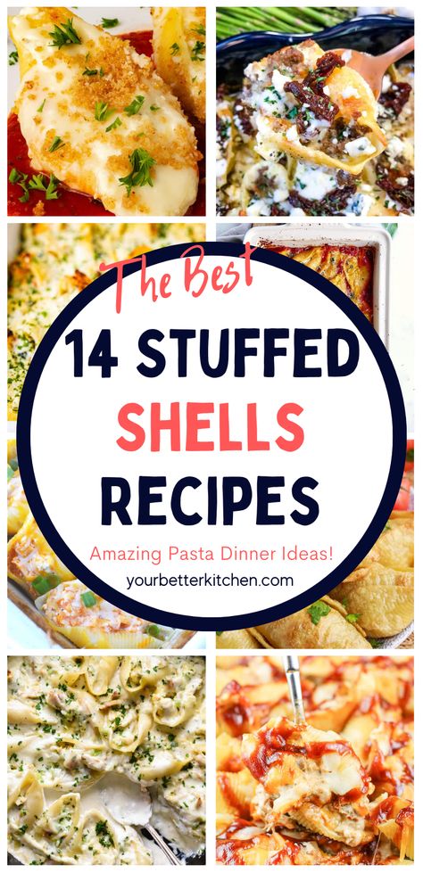 Big Noodles Stuffed, Keto Stuffed Shells, Shell Noodle Recipes, Small Shell Pasta Recipes, Stuff Shells Recipes, Stuffed Shell Recipes, Stuffed Shells Recipes, Turkey Alfredo, Seafood Stuffed Shells Recipe