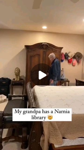 Awaken Soul🦋 on Instagram: "Grandpa built a secret library that you have to walk through a Narnia wardrobe to get to 🤯

“The world is full of magic things, patiently waiting for our senses to grow sharper.“
— W.B. Yeats

✦ What are your thoughts about this? 💭🤔 Comment below and share 👇
 
✧ Tag your friends who need to see 👁️ this!

[ 📹 @baleighskelton ]
 
#narnia #loveit" Narnia Wardrobe, Hidden Library, Secret Library, Soul Awakening, Magic Things, Successful Social Media, W B Yeats, Beautiful Library, Hidden Rooms