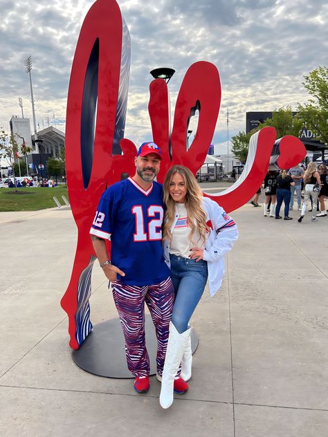 Football game fit, football game outfit, game day outfit, couple goals Buffalo Bills Game Outfit Woman, Buffalo Bills Game Day Outfit, Buffalo Bills Outfit, Buffalo Bills Game Day, Buffalo Bills Game, Moto Jacket Outfit, Semi Formal Attire, Game Outfit, Football Game Outfit