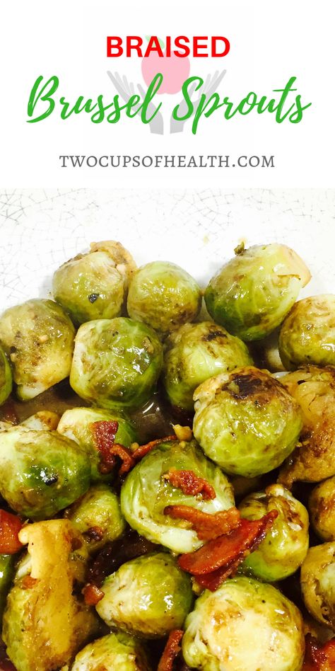 These Braised Brussels Sprouts are tender, juicy and full of garlic, butter, bacon flavor. Savory and delicious. What could be better? #brusselsprouts #sprouts #fallrecipes Braised Brussel Sprouts, Garlic Brussel Sprouts, Veggie Side Dish Recipes, Sprout Recipes, Brussels Sprouts Recipe, Dinner Inspiration, Veggie Side Dishes, Best Dinner Recipes, Quick Dinner Recipes