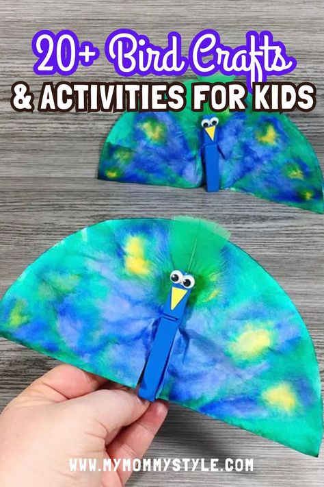 Spark creativity with these 20 easy bird crafts and activities for kids! From feathered friends to nests, these ideas will inspire imaginative play and learning about birds. Engage children in hands-on fun while exploring the wonderful world of birds. Bird Craft Kindergarten, Bird Process Art, Easy Bird Crafts For Preschoolers, Hummingbird Crafts For Kids, Preschool Bird Crafts, Bird Crafts For Kids Easy, Bird Activities For Kids, Vbs Magnified, Bird Crafts For Kids