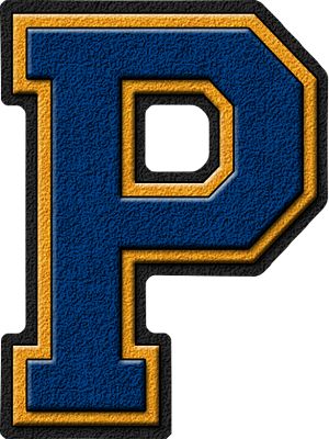 Presentation Alphabets: Royal Blue & Gold Varsity Letter P Profit And Loss, Varsity Letters, Scrapbook Letters, Pola Bordir, Profit And Loss Statement, School Scrapbook, University Of South Florida, Instructional Technology, Tshirt Printing Design