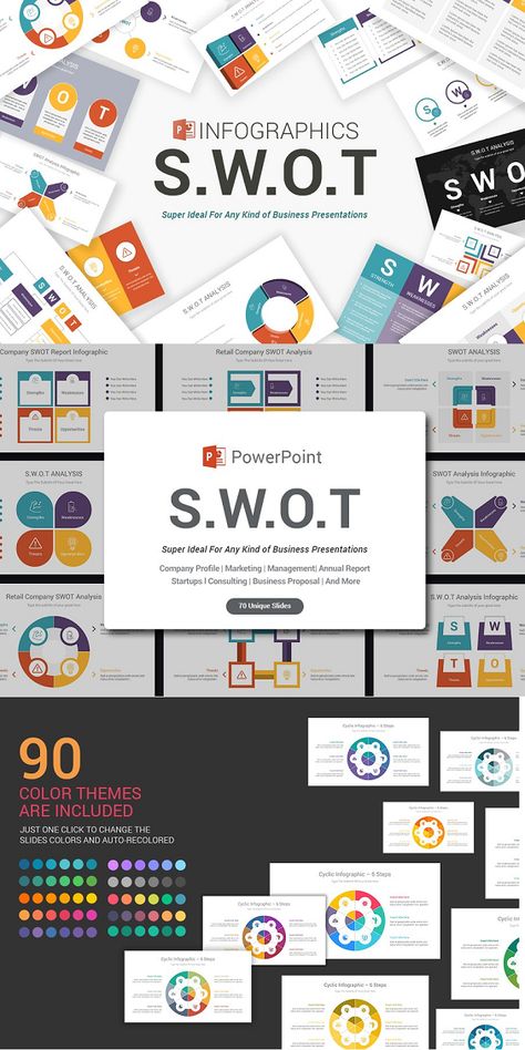 Top 70 Swot analysis Infographics For Business PowerPoint Templates Big Collection of Modern Swot analysis diagrams slides to convert your data visually into an amazing presentation. With 70 fully editable slides, infographics, and diagrams. Over 6500 professional icons included. You can flawlessly move, resize or change colors throughout your presentation slides. Powerpoint Infographic, Professional Icon, Sales Deck, Swot Analysis, Startup Company, Business Powerpoint Templates, Business Proposal, Pink Paper, Presentation Slides