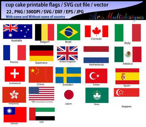 All countries flag / American country Flags / cake topper / | Etsy Flags Cake, Rat Silhouette, Topper Kue, Family Tree Clipart, All Country Flags, Flag Cake Topper, Feelings Activities, Flag Printable, Flag Cake