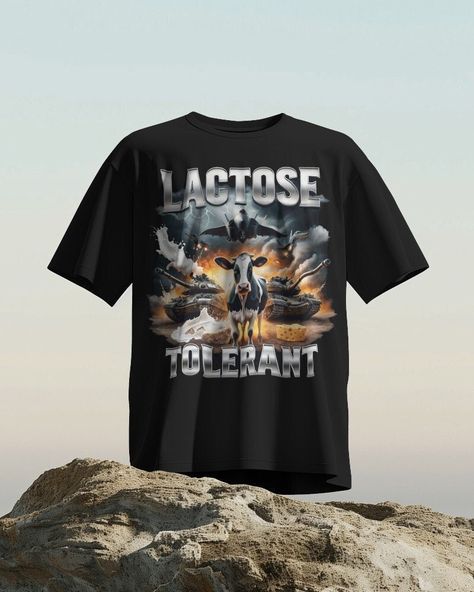 Lactose Tolerant T-Shirt, Fun Graphic Tee, Cute Funny Shirt, Humorous Cow Design, Unique Gift Idea, Trendy Casual Wear Lactose Tolerant Shirt, Lactose Intolerance, Free Friends, Funny Cow, Cow Tshirt, Cow Design, Cows Funny, Cool Graphic Tees, Funny Shirt