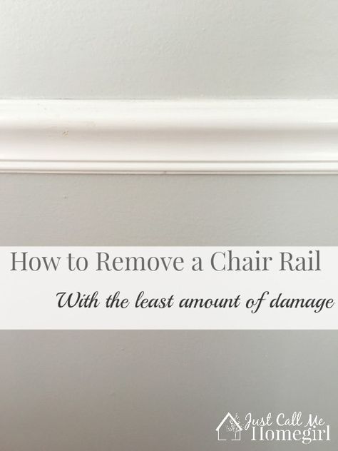 Chair Rails In Bedroom, How To Remove Molding From Walls, Chair Rail Update Ideas, Chair Rail Makeover, What To Do With Chair Rail, Painting A Room With A Chair Rail, Removing Chair Rail Before And After, Chair Rail Same Color As Wall, Painting Over Chair Rail