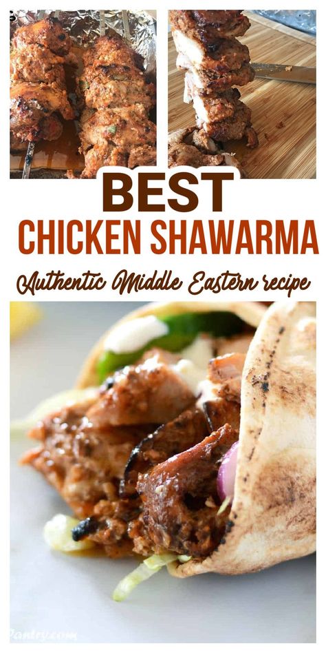 Chicken Schwarma Recipe, Best Chicken Shawarma, Schwarma Recipe, Eastern Recipe, Chicken Shawarma Recipe, Recipes Skillet, Shawarma Recipe, Middle East Recipes, Thighs Chicken