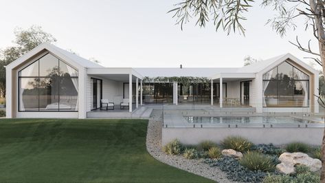 Gable House | Lloyd Sage Design Studio Gable House Exterior, Gable Roof House, Provence House, Sage Design, Exterior Facade, Gable House, Front Facade, House Facade, Modern Barn House