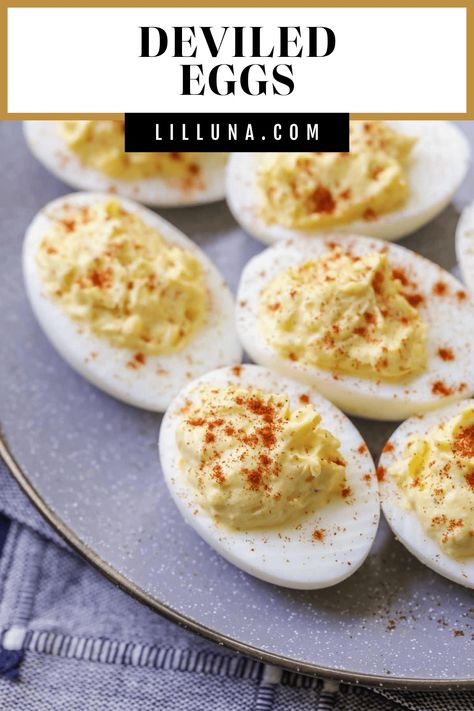 There's nothing better than a smooth deviled egg appetizer. They are easy, flavorful, and perfect for parties and holidays! #deviledeggs #deviledeggsrecipe #eggs #appetizer #holidayappetizer Greek Yogurt Deviled Eggs, Healthy Deviled Eggs, Classic Deviled Eggs, Devilled Eggs Recipe Best, Deviled Eggs Recipe Classic, Devilled Eggs, Best Deviled Eggs, Deviled Eggs Easy, Deviled Eggs Classic