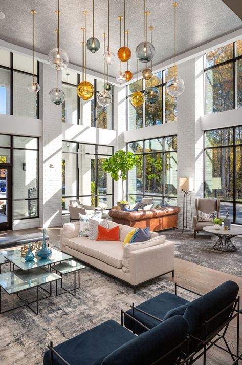 multifamily, commercial interior design, atlanta design firm Clubhouse Interior Ideas, Apartment Clubhouse Design Interiors, Club House Design Clubhouses, Apartment Clubhouse Design, Luxury Clubhouse, Club House Design, Clubhouse Ideas, Backyard Restaurant, Clubhouse Design