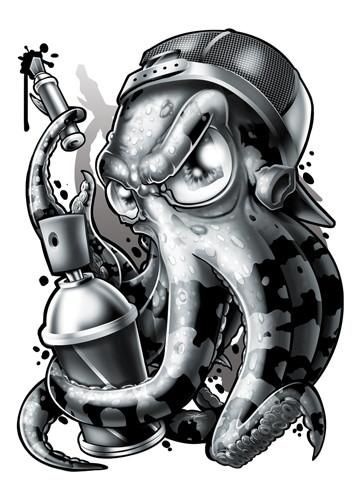 Tattoo Sets, Tattoo Octopus, Fc St Pauli, Graffiti Tattoo, Posca Art, Octopus Tattoo, Octopus Art, Graffiti Characters, Classic Tattoo