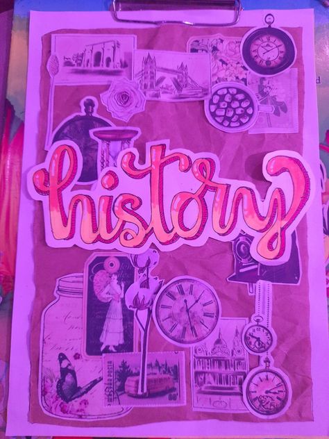 Journal ideas basd cover page of the subject history History Project Cover Page, History Project Cover Page Ideas, Project Cover, Project Cover Page, History Project, Aesthetic School, Ladybug Movie, History Projects, Miraculous Ladybug Movie