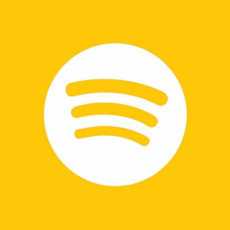 Gold Spotify Icon, Yellow Spotify, App Logo Aesthetic, Spotify Logo, Spotify Icon, Logo Aesthetic, Orange Icons:), Widget Icon, App Logo