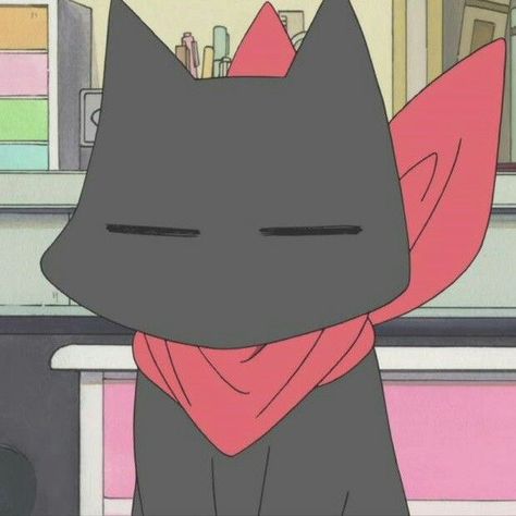 Sakamoto Cat Icon, My Ordinary Life Pfp, Sakamoto Nichijou Pfp, Sakamoto Nichijou Icon, Nichijou Sakamoto, Sakamoto Cat, Scarf Anime, Ordinary Life, Simple Iphone Wallpaper