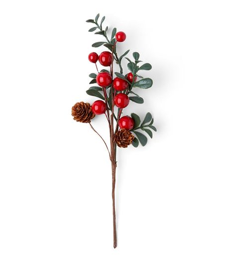 Add Festive Cheer to Your Home with the 10" Christmas Red Berry & Pinecone Pick by Bloom RoomTransform your home into a winter wonderland with the vibrant Christmas Red Berry & Pinecone Pick by Bloom Room This lifelike pick features red berries, pinecones, and green mistletoe leaves, adding a touch of holiday magic to any space Whether you place it in a gold - toned vase on your foyer table or use it to create a dazzling seasonal display with a glitter - dusted pick, this pick is sure to impress Red Christmas Floral Arrangements, Brown And Red Christmas Decor, Christmas Red Decor, Red Garland, Christmas Tree Decorating Themes, Christmas Floral Arrangements, Foyer Table, Seasonal Displays, Tree Decorating