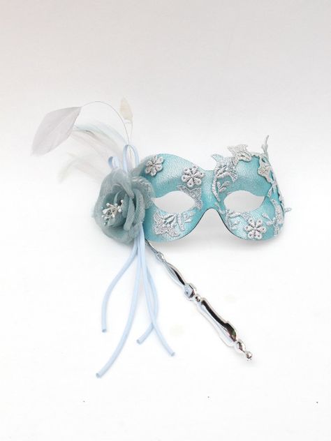 . Light Blue Masquerade Mask, Masquerade Mask Prom, Feather Masks, Blue Masquerade Mask, Mask Prom, Bar Dance, Masquerade Theme, Masquerade Wedding, Eye Ball