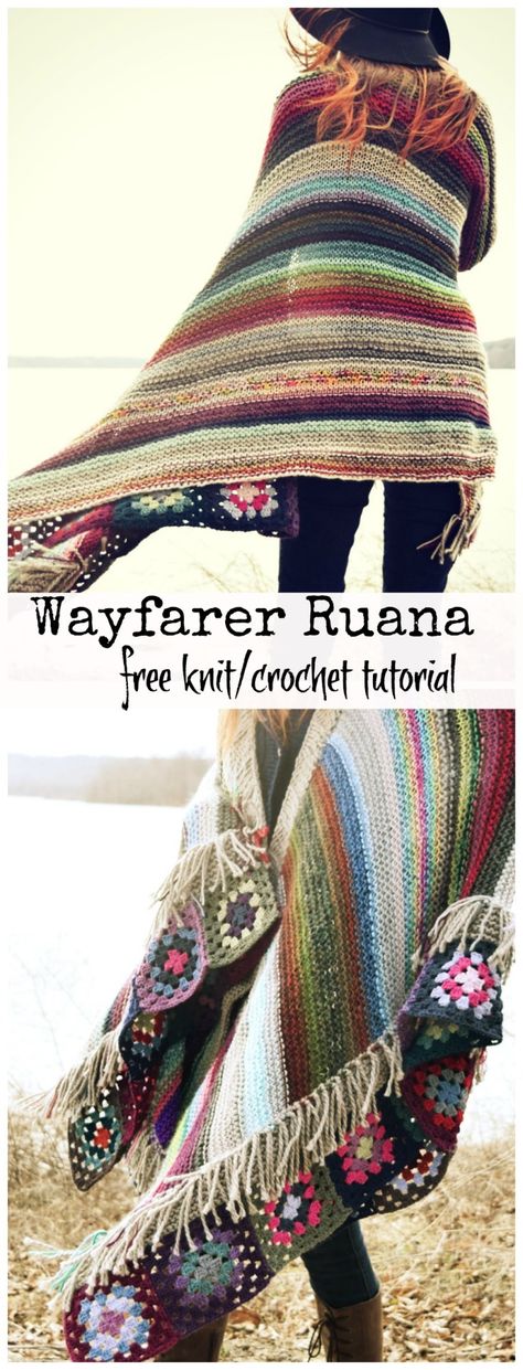 Wayfarer Ruana – Morale Fiber Boho Tutorial, Morale Fiber, Crochet Ruana, Dress Top Ideas, Ruana Pattern, Crochet Dress Ideas, Learning Crochet, Stretchy Bind Off, Clothing Crochet