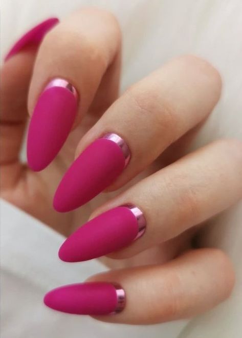 Fall Nail Colors: Beautiful Pink 18 Ideas to Elevate Your Style Raspberry Color Nails Design, Matte Raspberry Nails, Pink Nail Color Ideas, Magenta Nail Art, Magenta Nails Design, Mum Nails, Raspberry Nails, Magenta Nails, Nail Whitening