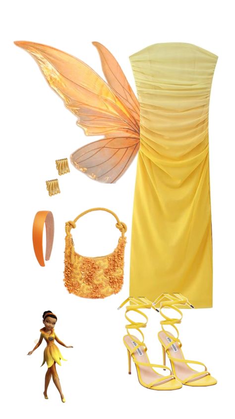 Yellow Fairy Costume, Inside Out Costume, Fairy Costume Diy, Yellow Fairy, Tinkerbell Costume, Halloween Fairy, Halloween News, Cute Halloween Costumes, Fairy Costume