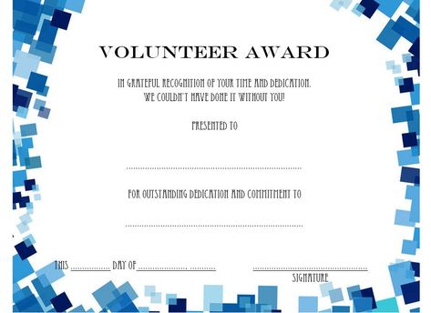 The first design of this Volunteer Hours Certificate Template FREE Printable is one of the main choices we offer in Word and PDF formats. Volunteer Certificate, Baby Dedication Certificate, Volunteer Recognition, Blank Certificate Template, Free Gift Certificate Template, Certificate Format, Free Certificate Templates, Award Template, Awards Certificates Template