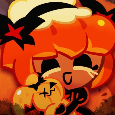 Pumpkin Pie Cookie Icon, Pumpkin Pie Cookie Run Kingdom, Crk Pfps, Pumpkin Pie Cookie, Pumpkin Pie Cookies, Cookierun Kingdom, Halloween Pfp, Pumpkin Cookie, Orange Candle