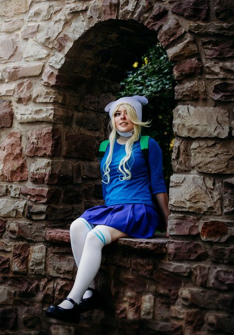 Fionna The Human 💚💙 Fionna Cosplay, White Tights, Fancy Dress Outfits, Pumpkin Pictures, Cosplay Characters, Adventure Time, Fancy Dress, Tights, Dress Outfits