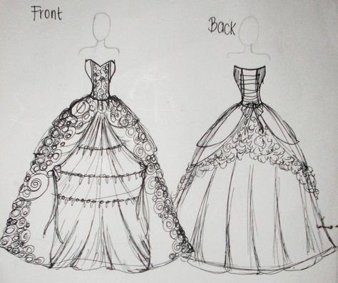 Royal princess gown by Jaeiyemm014.deviantart.com on @deviantART Princess Dress Drawing Sketches, Princess Dress Drawing, Anime Princess Dress, Gown Drawing, Royal Clothes, Tree Drawings Pencil, Royal Clothing, Art Sketches Pencil, Fashion Design Collection